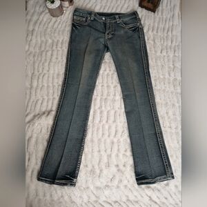 Source Unknown Blue Flare Wide Leg Jeans